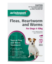 Aristopet Spot-On Treatment for Dogs 4 -10 Kg (Purple) 3 Pack