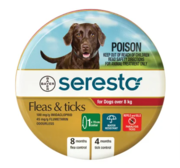 Seresto Flea and Tick Collar for Dogs over 8 Kg (Red) 1 Piece