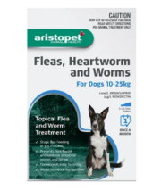 Aristopet Spot-On Treatment for Dogs 10-25 Kg (Blue) 3 Pack