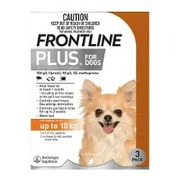 Buy Frontline Plus For Small Dogs Up To 10Kg (Orange) 3 Pipettes 