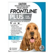Buy Frontline Plus For Medium Dogs 10 To 20Kg (Blue) 3 Pipettes Online