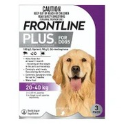 Buy Frontline Plus For Large Dogs 20 To 40 Kg (Purple) 3 Pipettes