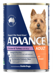 Advance Adult All Breed Chicken Turkey And Rice Wet Dog Food 12*410g |