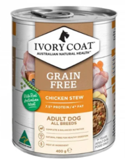 Ivory Coat Dog Adult Grain Free Chicken Stew with Coconut Oil 12*400g 
