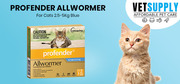 Buy Profender Allwormer For Cats 2.5-5Kg (Blue) 2 Pipettes Online