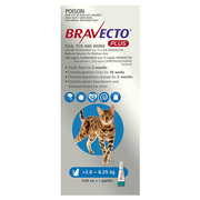 Buy Bravecto Plus For Medium Cats 2.8-6.25 Kg Blue | VetSupply