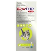Buy Bravecto Plus for Small Cats 1.2 – 2.8 kg (Green) Pack at lowest p