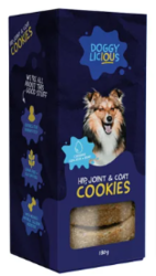 Doggylicious Hip,  Joint and Coat Cookies for Dogs| Dog Food |VetSupply