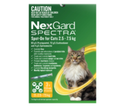 Buy Nexgard Spectra Spot-On for Large Cats 2.5 to 7.5kg 3 Pack Online