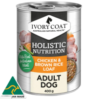 Buy Ivory Coat Holistic Nutrition Chicken & Brown Rice Loaf Adult Wet 