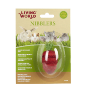 Living World Nibbler Wood Loofah Strawberry Chew - Small Animals