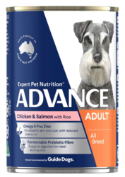 Advance Chicken,  Salmon & Rice All Breed Adult Dog Canned Wet Food