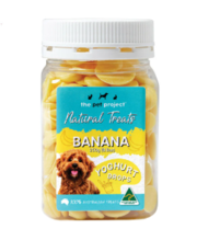 The Pet Project Banana Yoghurt Drops for Dogs | VetSupply