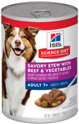 Hill's Science Diet Adult 7+ Savory Stew Beef & Vegetable Canned