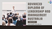 Advanced Diploma of Leadership and Management Australia