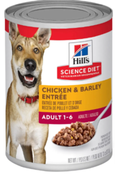 Hill's Science Diet Adult Chicken & Barley Entree Canned Dog Food 