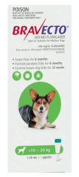 Bravecto Spot On for Medium Dogs (10 - 20 kg) Green