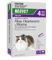 Neovet Flea and Worming For Cats over 4kg Purple 