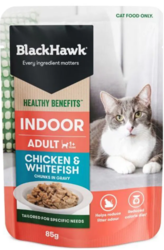 Black Hawk Healthy Benefits Indoor Wet Cat Food Chicken Whitefish