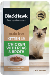 Black Hawk Grain Free Chicken With Peas & Broth Kitten Food | Pet Food