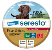 Seresto Flea and Tick Collar for Dogs over 8 Kg (Red) 