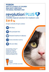 Revolution Plus for Medium Cats 2.5 - 5Kg (Orange) 