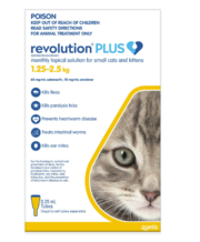 Revolution Plus for Kittens and Small Cats 1.25 - 2.5Kg (Yellow) 